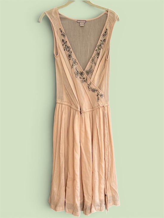 Akualani Dresses & Skirts - Flapper Drop waist Embroidered Cotton Gatsby Garden Party Tea Dress